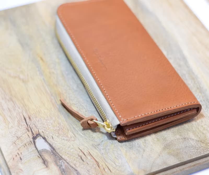 お札入れ ファスナー 財布 長財布 革財布 レザー イタリアンレザー 革