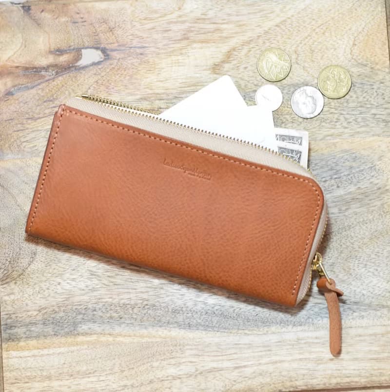 お札入れ ファスナー 財布 長財布 革財布 レザー イタリアンレザー 革