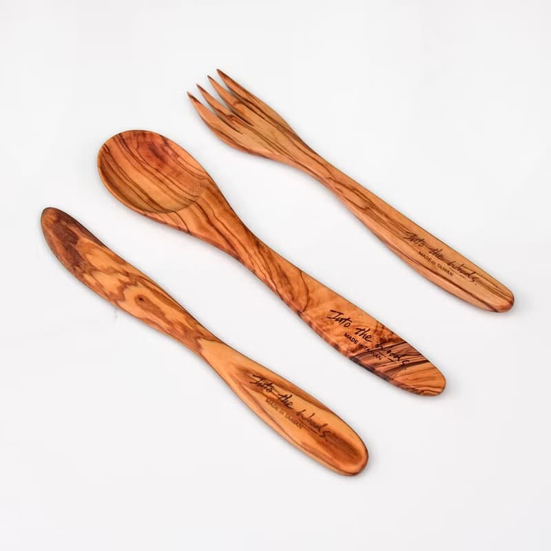 橄欖木經典果醬奶油抹刀六件組