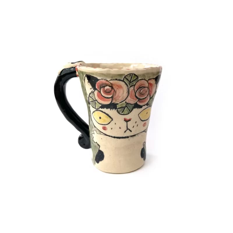 Nice Little Clay 手工鈴鐺杯 可愛貓 0101-159