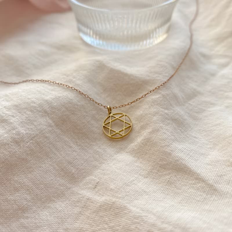 六芒星 -黃銅項鍊