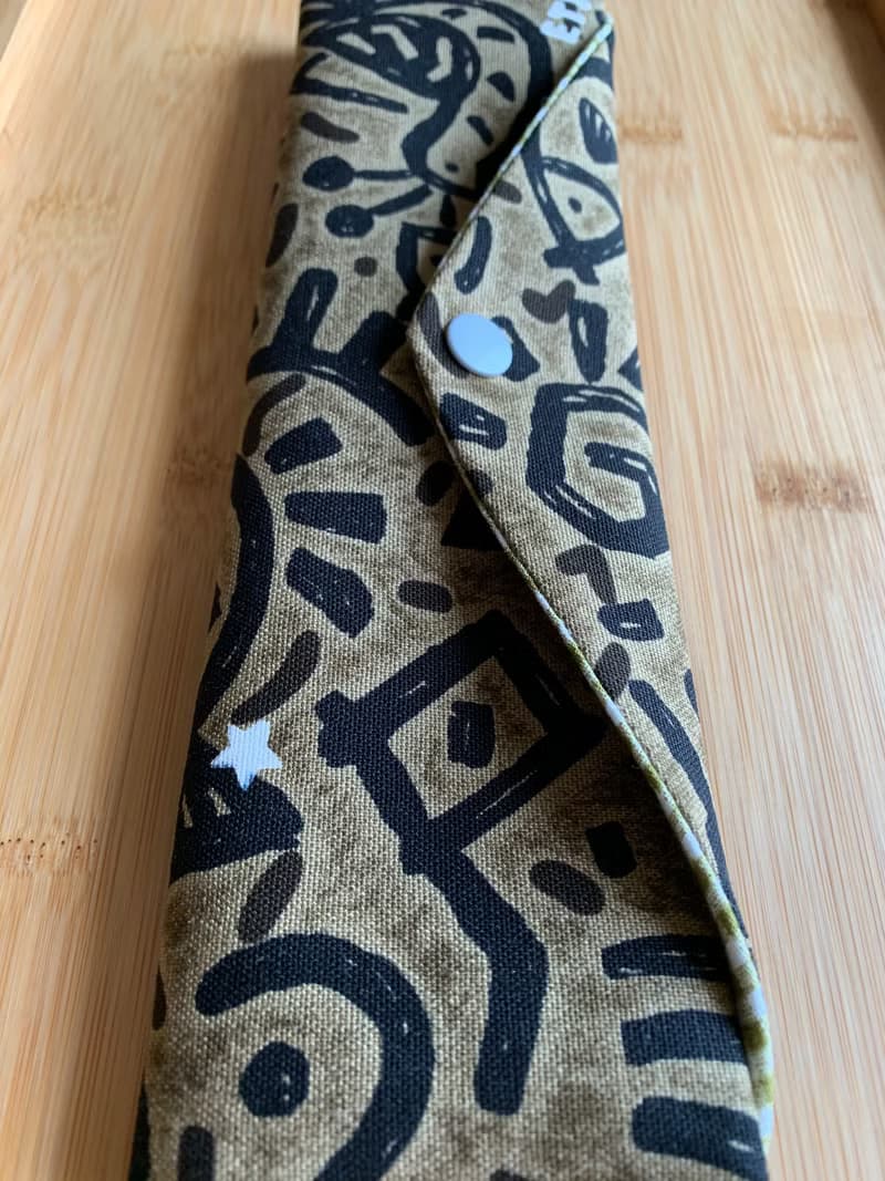 文青風環保筷袋 ~馬雅文明 斑駁灰綠 收納包.環保筷袋.手作餐具袋