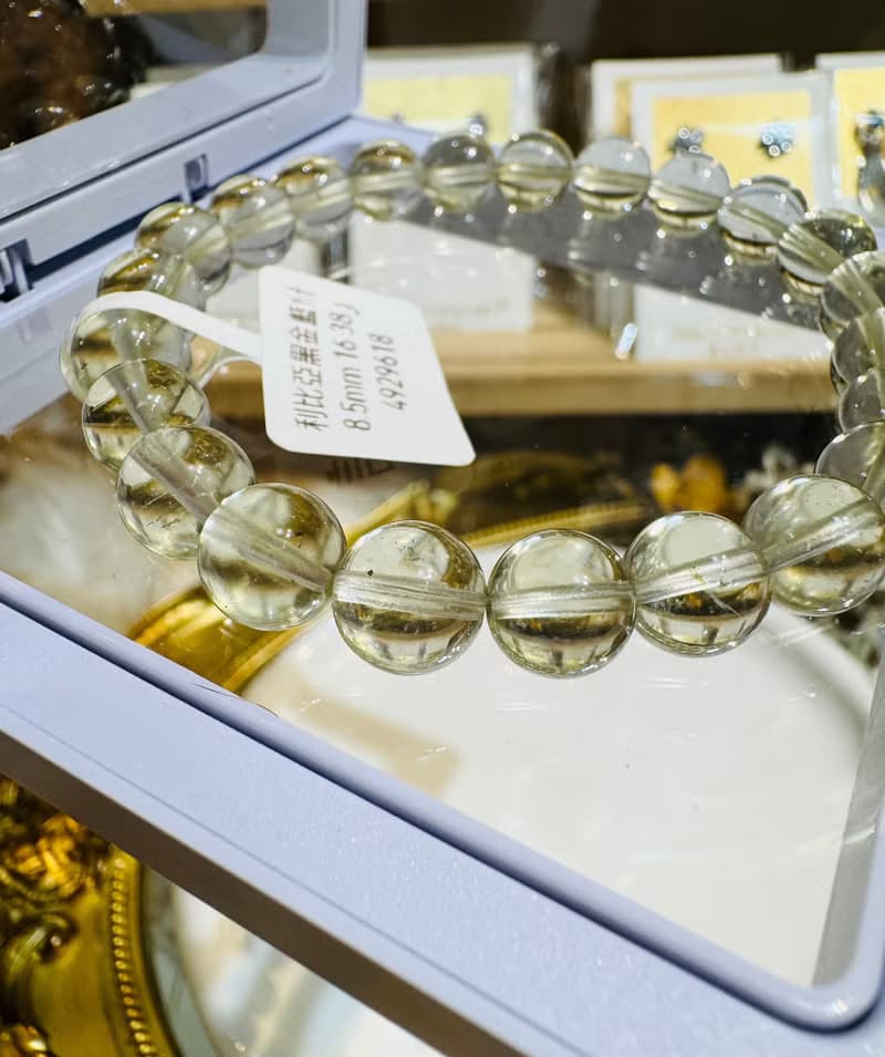 精品稀有品種利比亞黑金藍針隕石8.5mm16.38g財富引流器事業招財