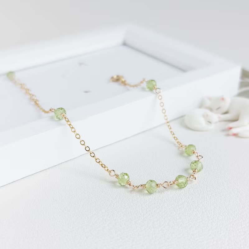 橄欖石 x 14KGF手鍊