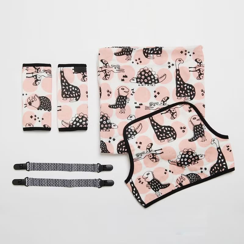 紗布巾禮盒 | 粉搖滾恐龍 (彌月禮盒 新生兒禮盒)