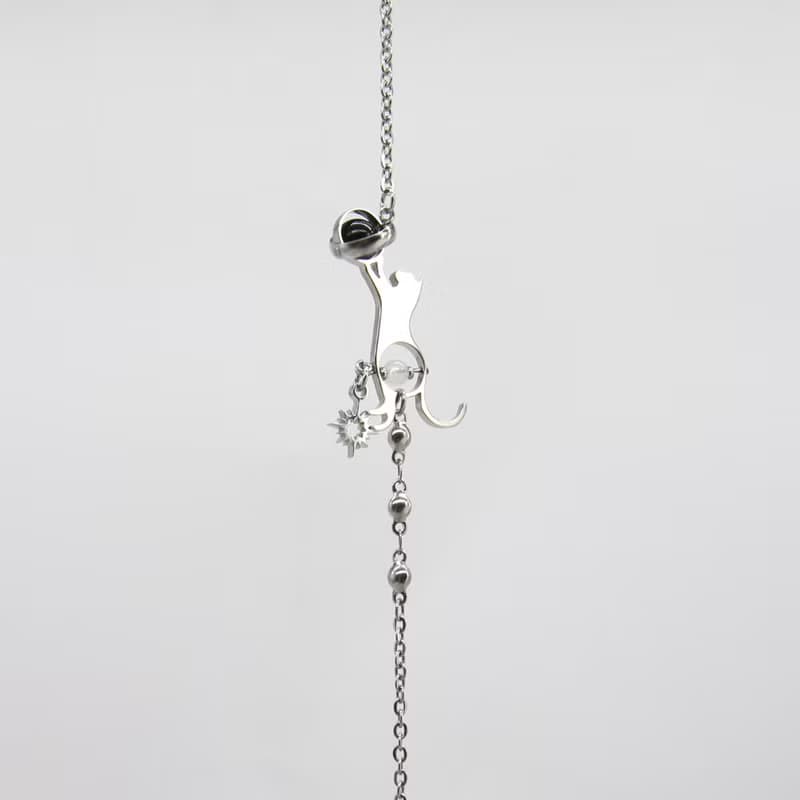 LunaWhisker 貓玩球喵月光石手鍊