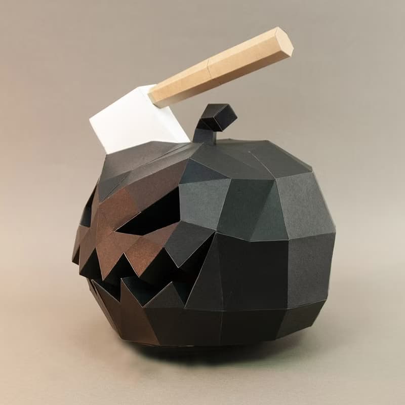 DIY手作3D紙模型擺飾 禮物 萬聖節 節慶系列 - 斧頭南瓜