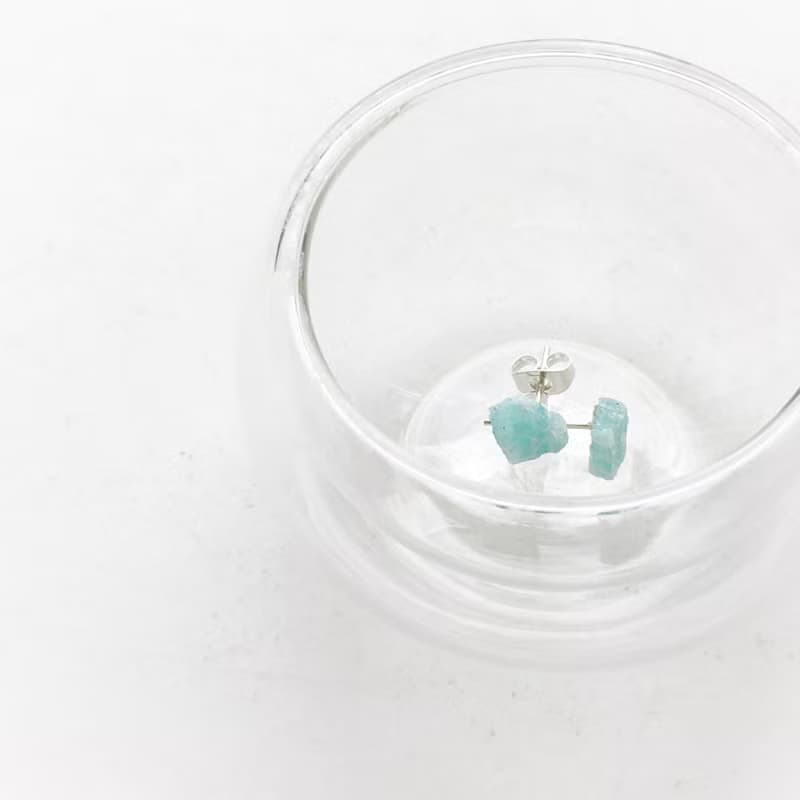 / 小金平 / 天河石925純銀原石耳環