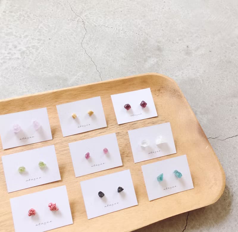 / 小金平 / 天河石925純銀原石耳環