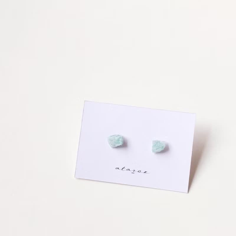 / 小金平 / 天河石925純銀原石耳環
