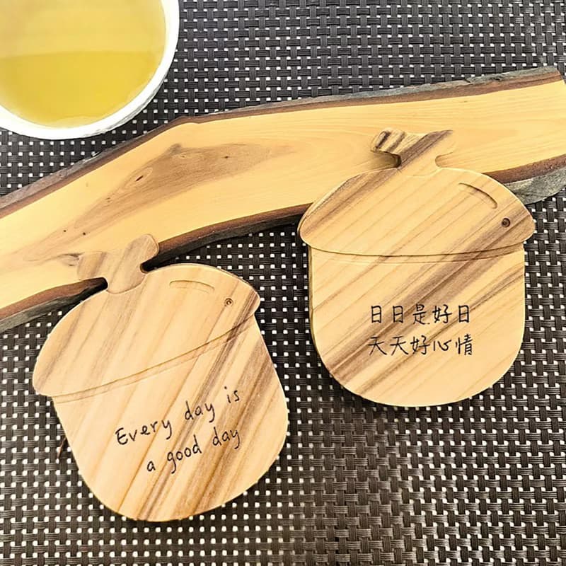 橡橡好禮 - 杯墊隔熱墊組 -【橡實/國產材系列】