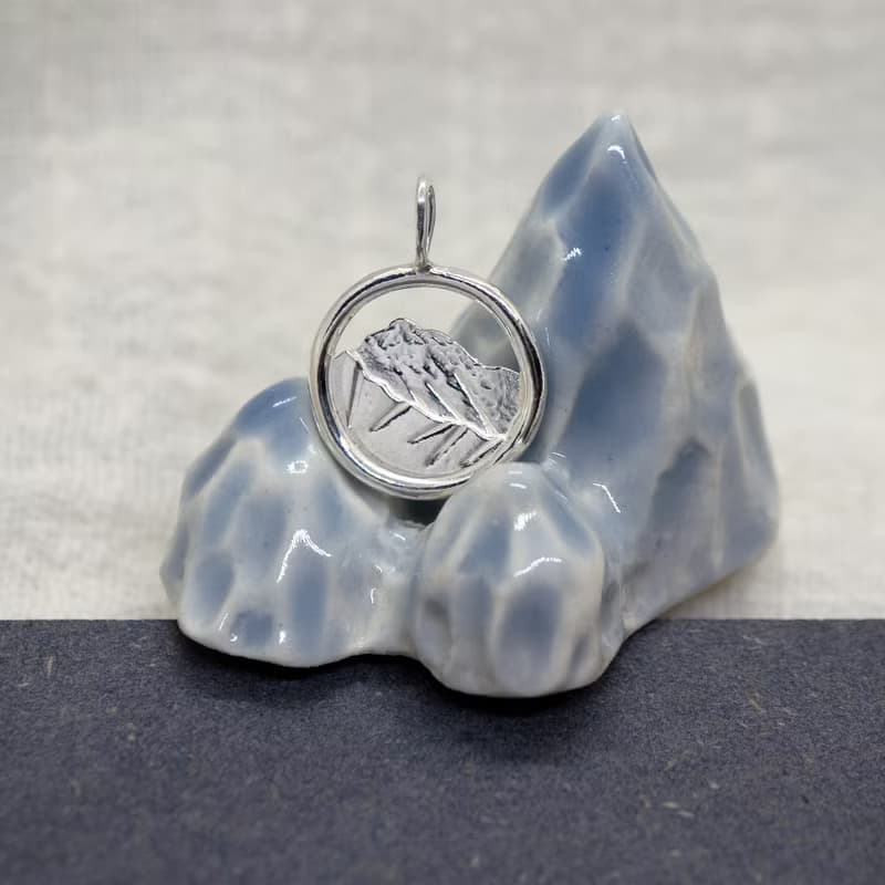 台灣百岳【迷你南湖大山】925純銀手工項鍊 送禮 情人節禮物