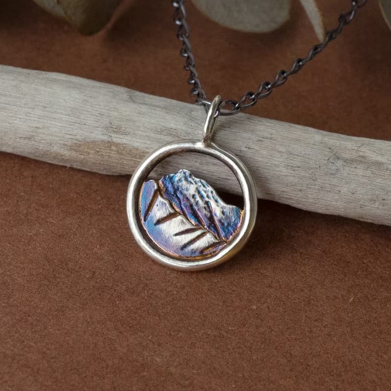 台灣百岳【迷你南湖大山】925純銀手工項鍊 送禮 情人節禮物