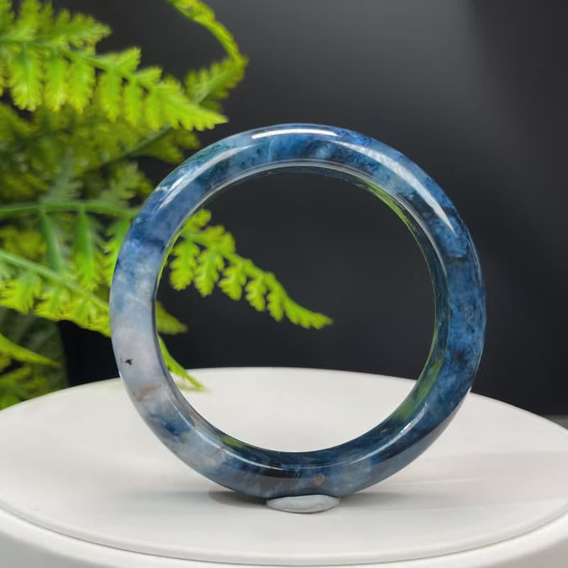 藍線石手鐲 53MM 漸變深藍白 女式手環 釋放壓力心情平靜開拓直覺