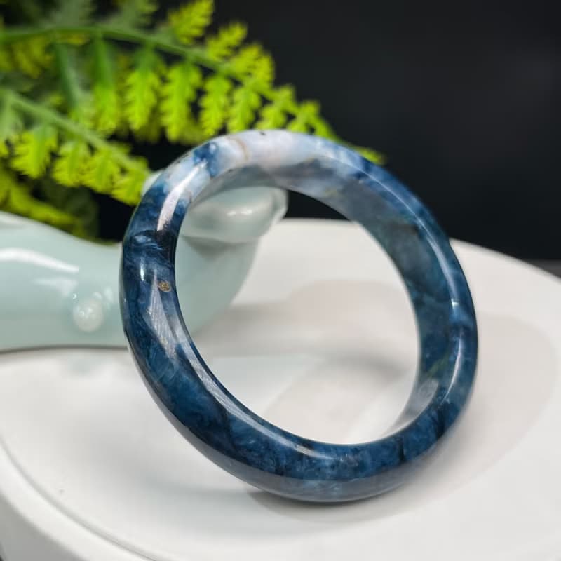 藍線石手鐲 53MM 漸變深藍白 女式手環 釋放壓力心情平靜開拓直覺