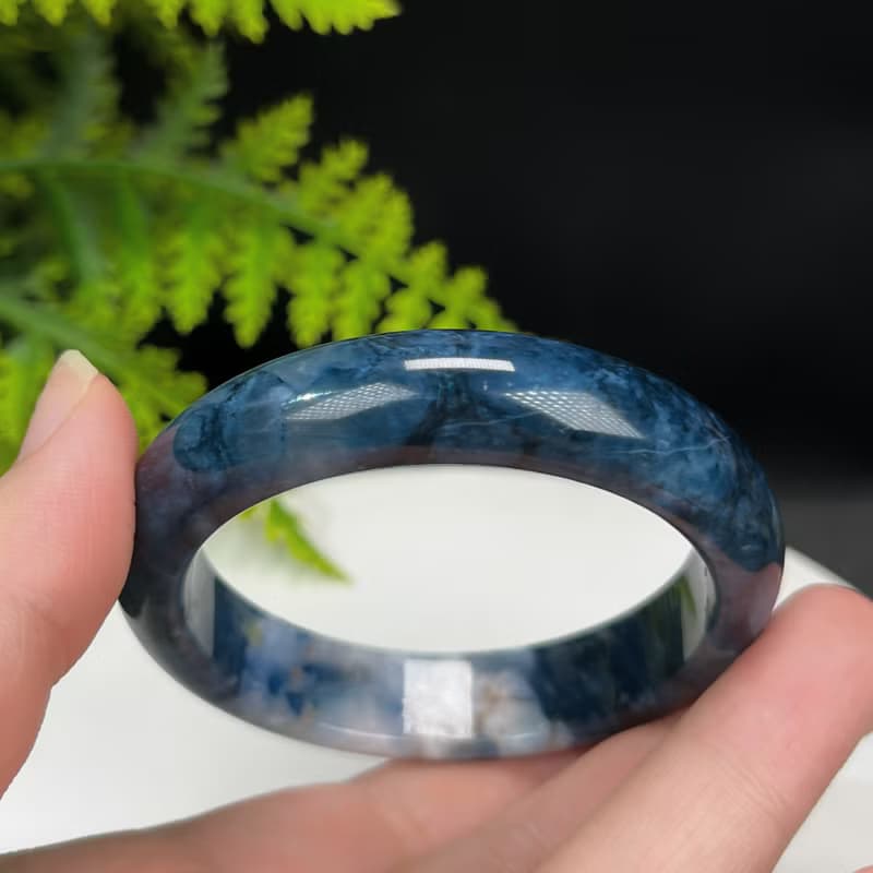 藍線石手鐲 53MM 漸變深藍白 女式手環 釋放壓力心情平靜開拓直覺