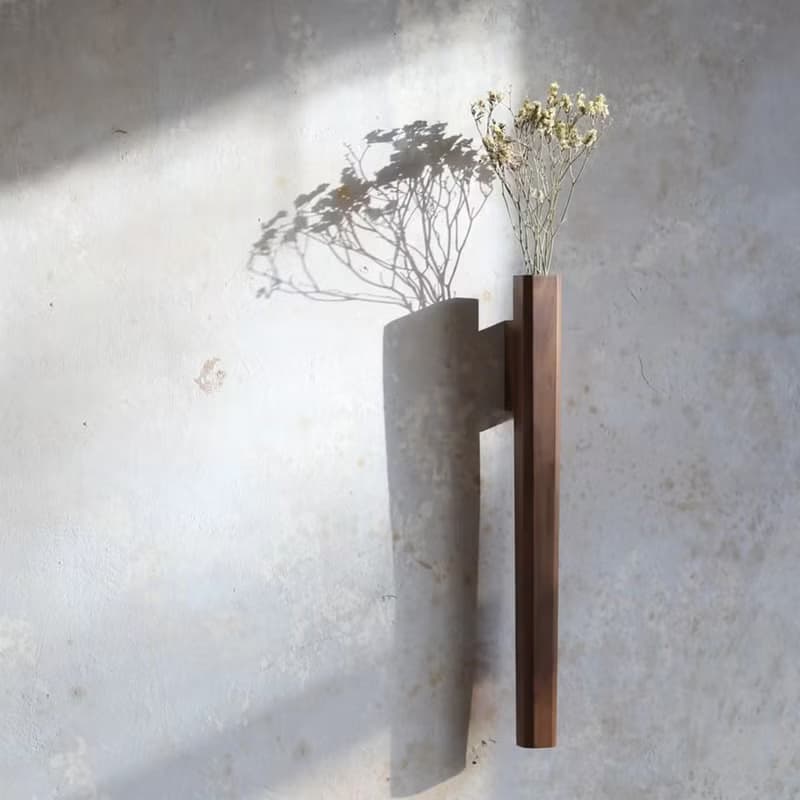 壁掛式插花器 原木花瓶 牆面裝飾花瓶