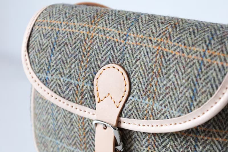 【羊毛拼皮馬鞍包】Harris Tweed 暖到心坎秋冬女士包包斜挎包