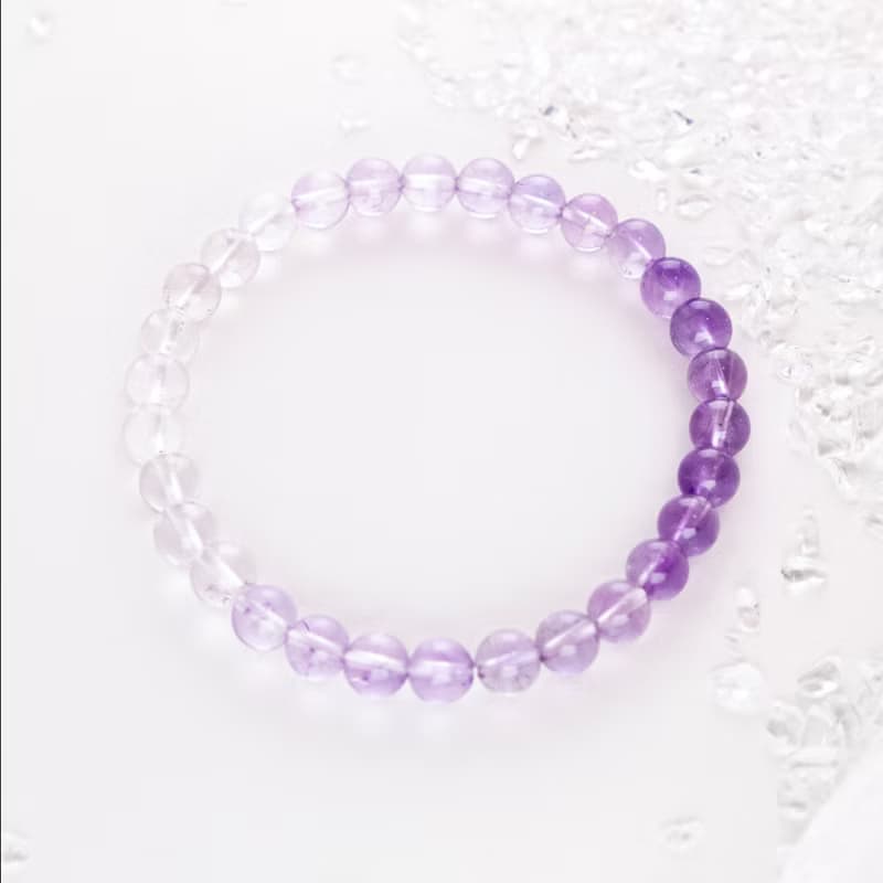 夢境星語 6MM 漸變紫水晶 手環 I 二月誕生石 貴人運 正向思考 I