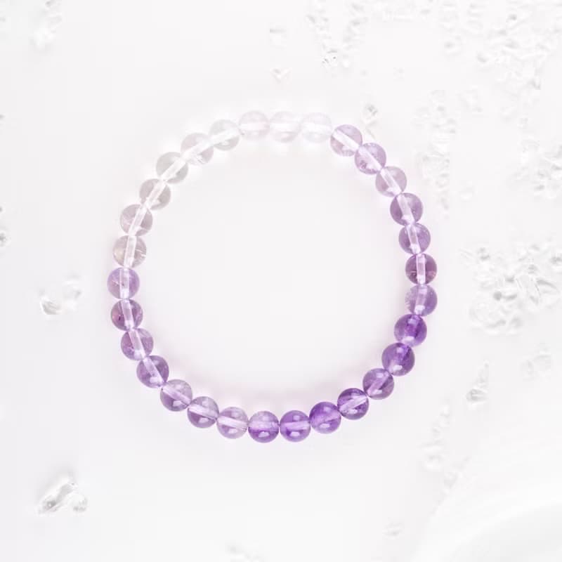 夢境星語 6MM 漸變紫水晶 手環 I 二月誕生石 貴人運 正向思考 I