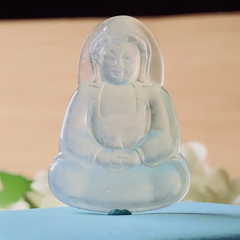 玻璃種翡翠觀音菩薩| 天然緬甸玉翡翠A貨 | 送禮