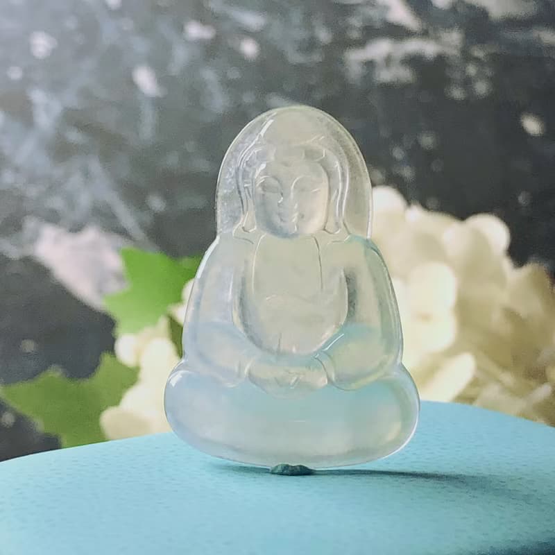 玻璃種翡翠觀音菩薩| 天然緬甸玉翡翠A貨 | 送禮
