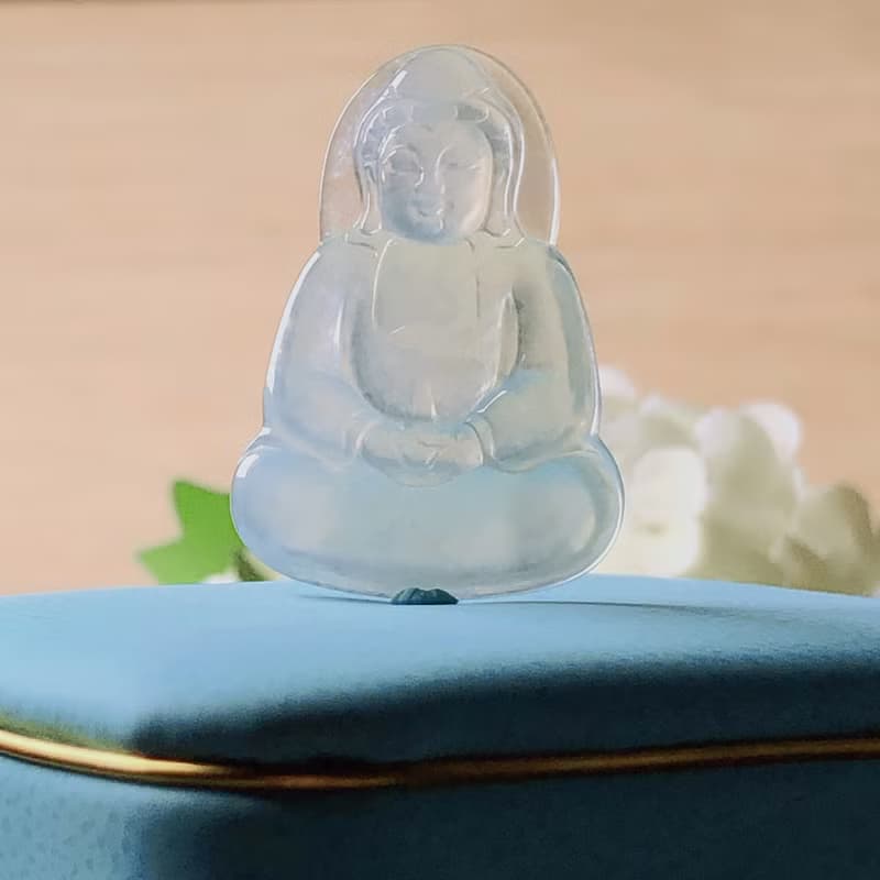 玻璃種翡翠觀音菩薩| 天然緬甸玉翡翠A貨 | 送禮