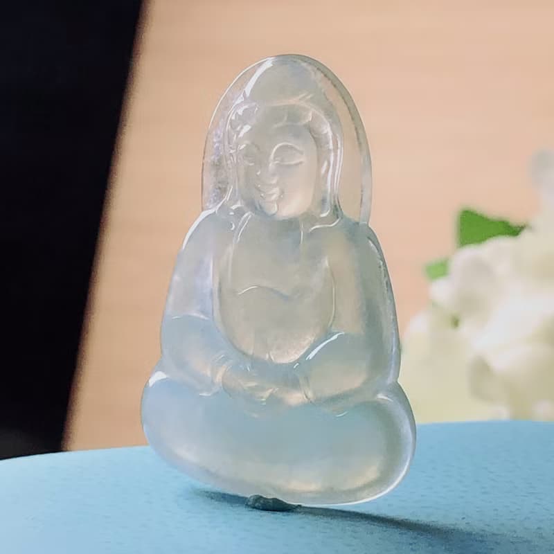 玻璃種翡翠觀音菩薩| 天然緬甸玉翡翠A貨 | 送禮