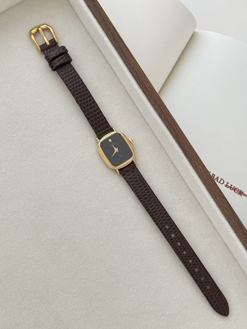 Vintage Citizen Gold Plated Watch With Leather Strap