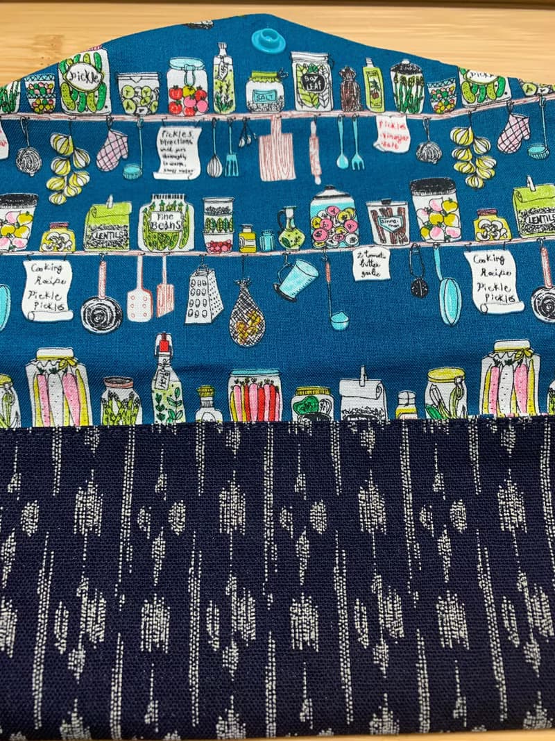 文青風環保筷袋 ~中餐廳 優質藍 日系 純棉 收納 手作餐具袋