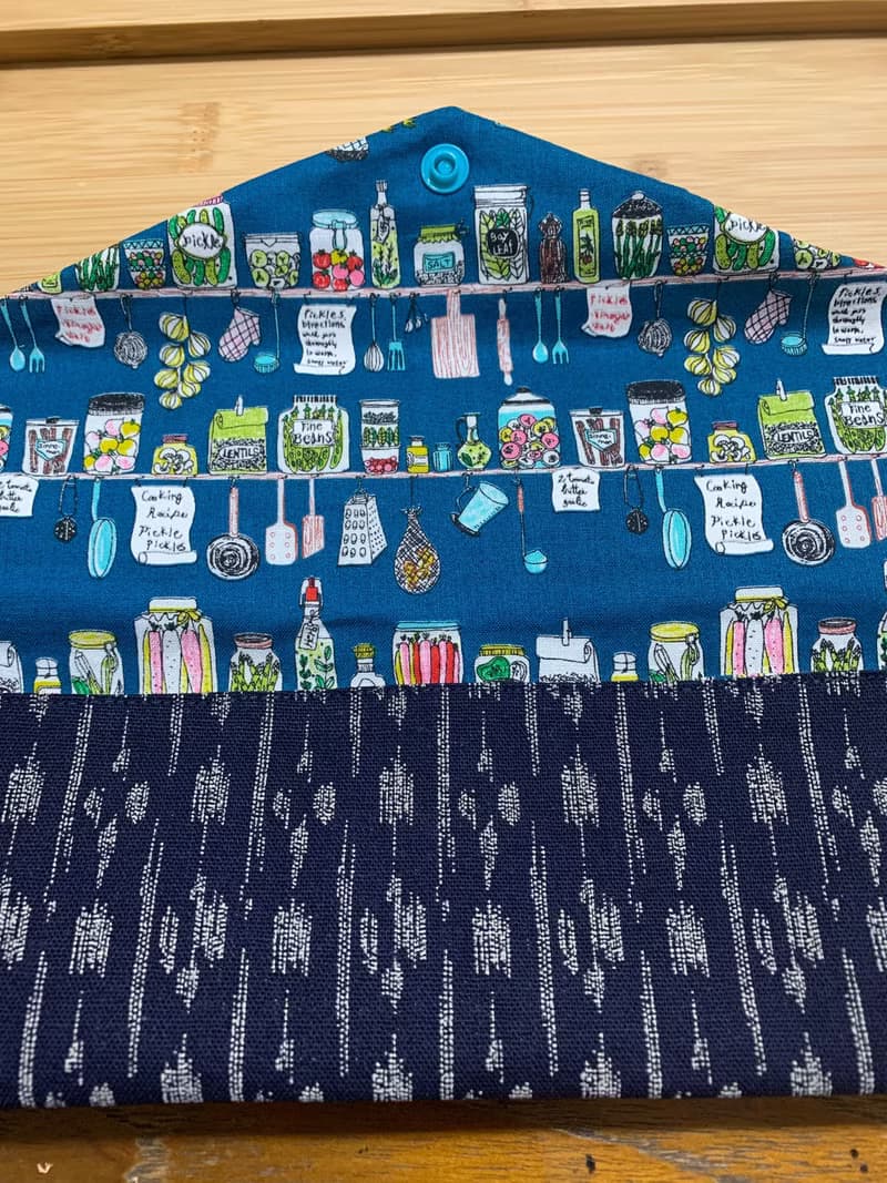 文青風環保筷袋 ~中餐廳 優質藍 日系 純棉 收納 手作餐具袋