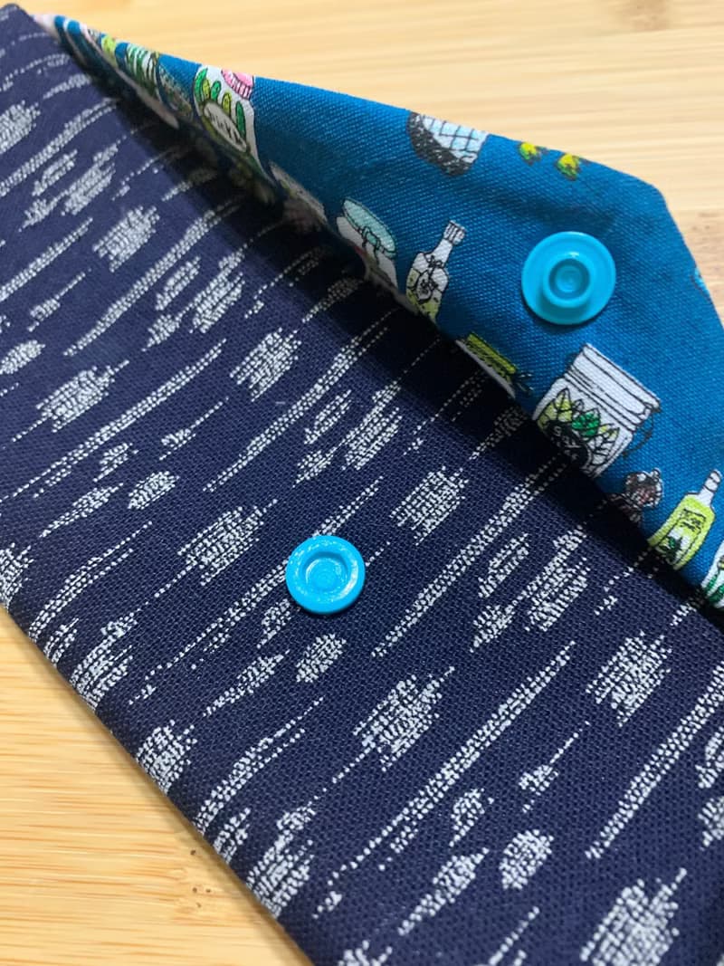 文青風環保筷袋 ~中餐廳 優質藍 日系 純棉 收納 手作餐具袋