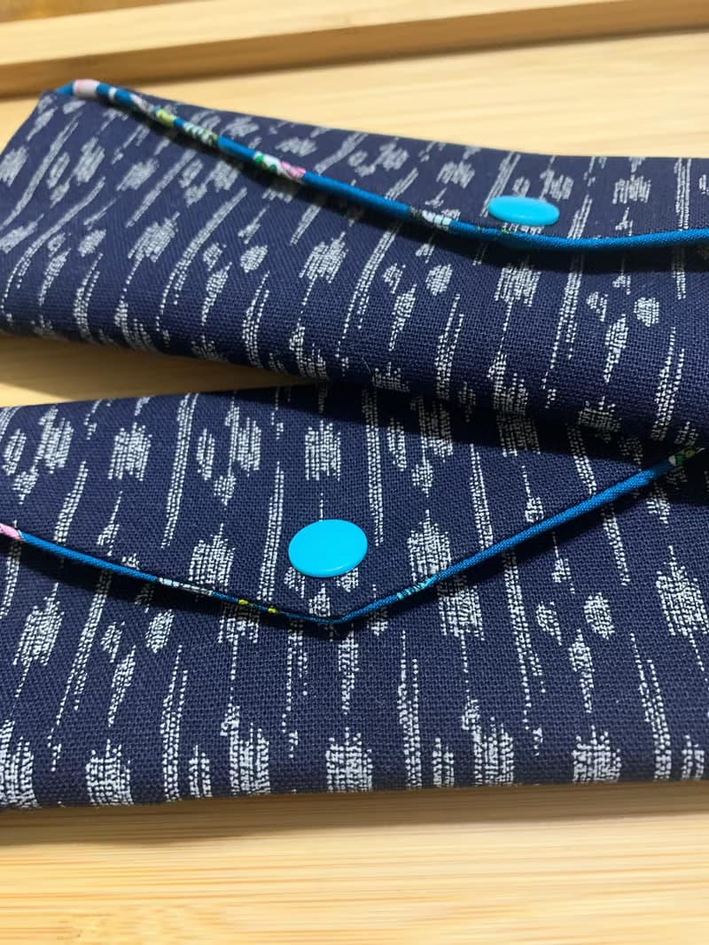 文青風環保筷袋 ~中餐廳 優質藍 日系 純棉 收納 手作餐具袋