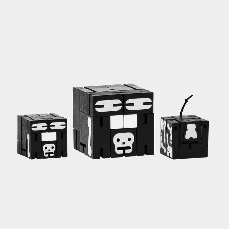 Cubebot 酷比人【限定骷髏款】木製變形積木機器人 益智設計玩具