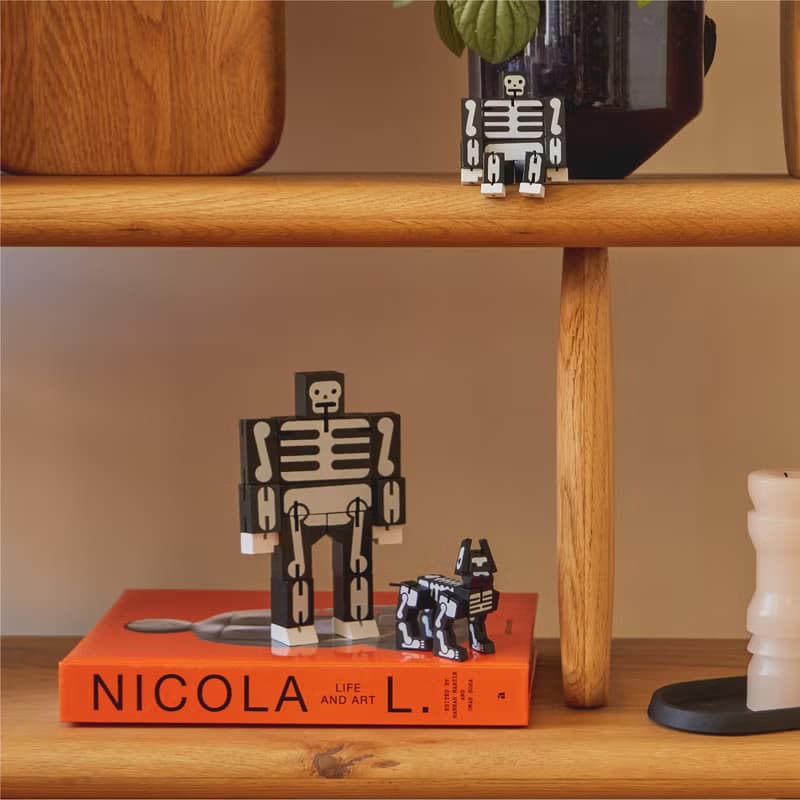 Cubebot 酷比人【限定骷髏款】木製變形積木機器人 益智設計玩具