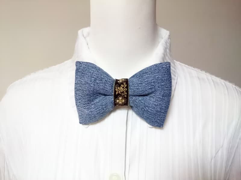 牛仔手工立體蝴蝶結領結 bow tie *SK*