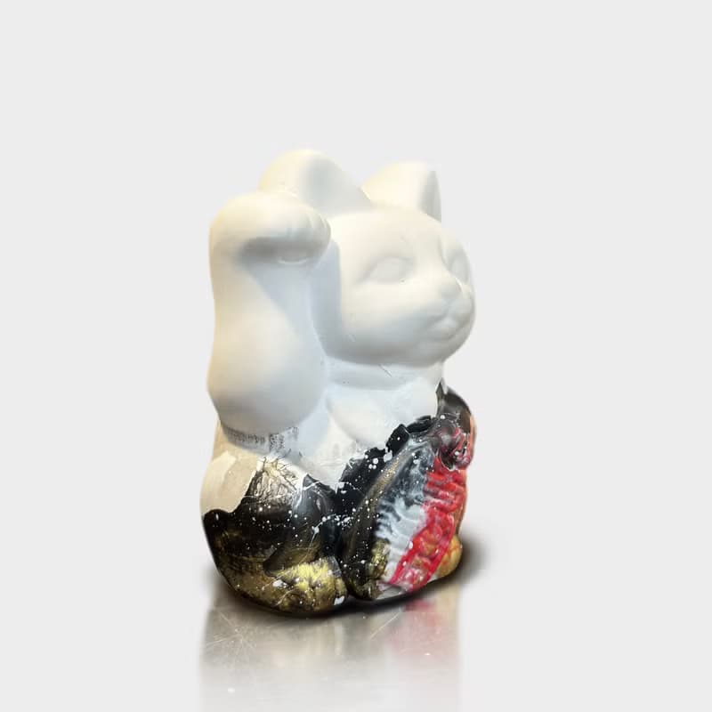 手工製造 I 招財貓擴香石 I 流體藝術 I 大尺寸 I