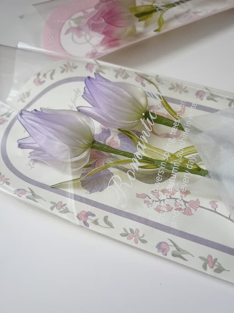 寄語花箋 紫 樹脂鬱金香花飾