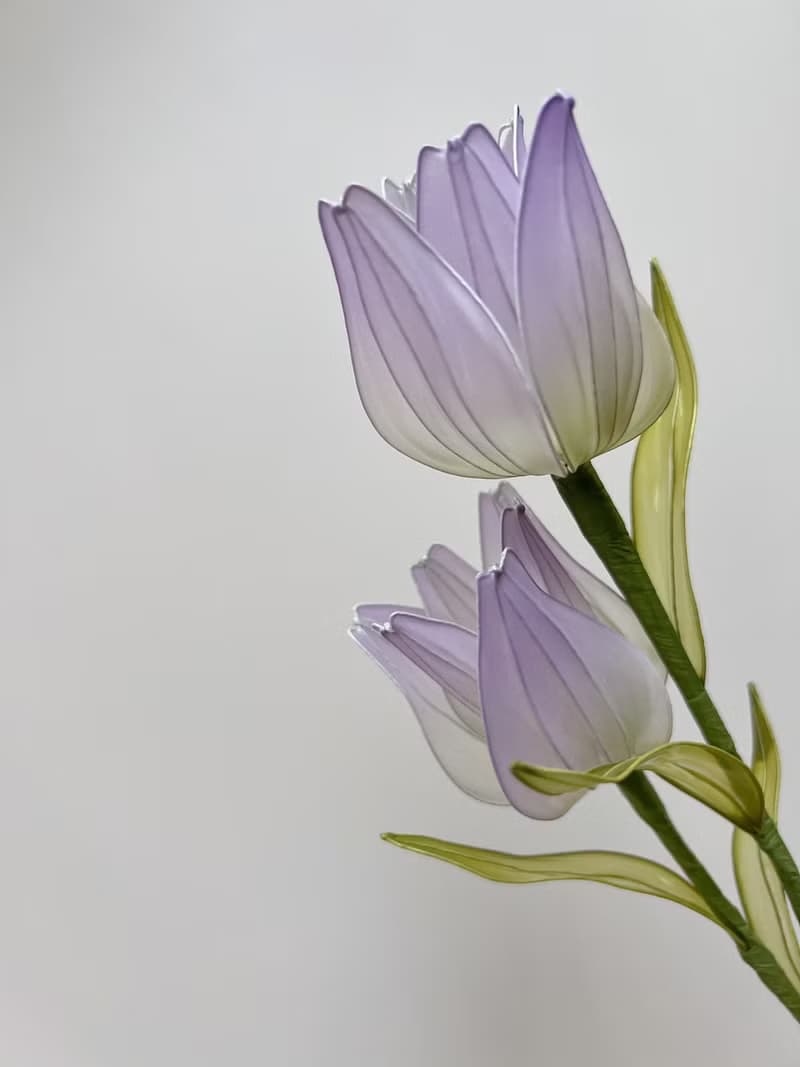 寄語花箋 紫 樹脂鬱金香花飾