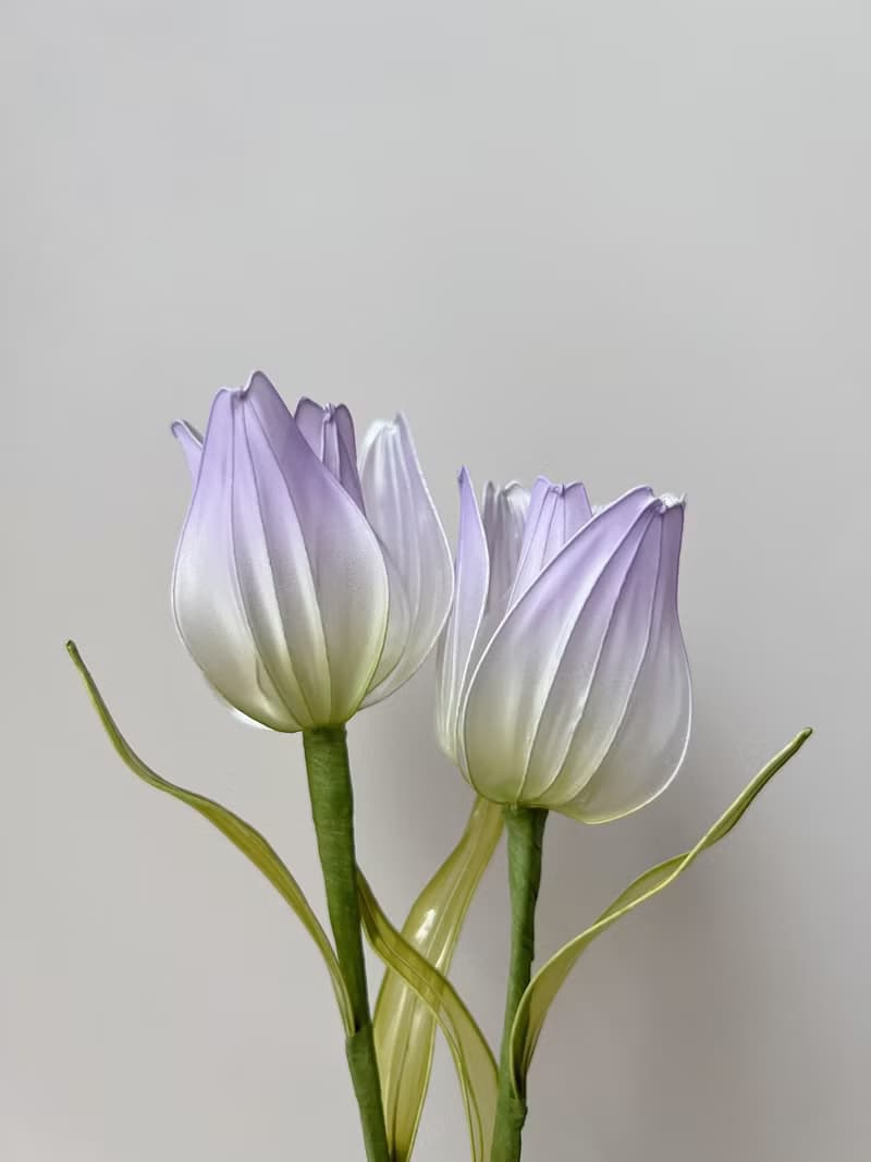 寄語花箋 紫 樹脂鬱金香花飾