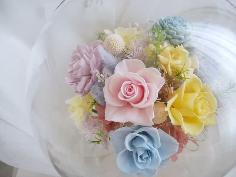 波波球永生玫瑰花束【七彩仙境】七夕情人節/不凋花/生日/畢業季