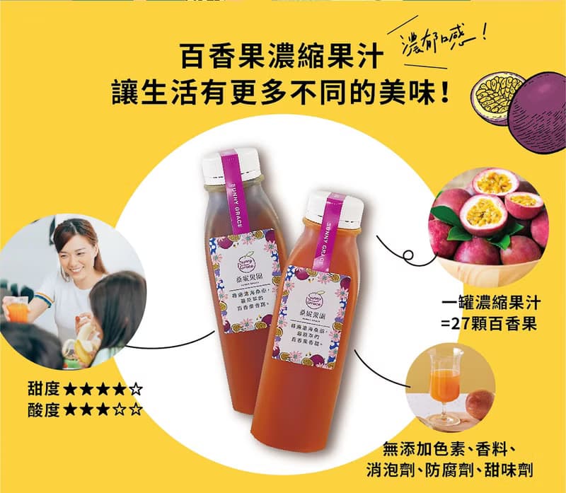 【桑妮果園】皇妃百香果濃縮汁質感禮盒 680ml 2入/盒(無籽2瓶)
