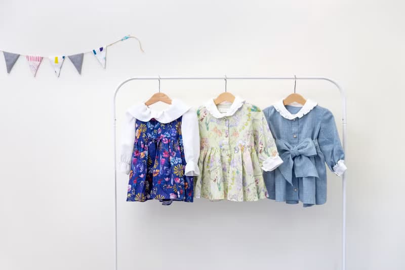 【KID SIZE 80-120】英倫花園小童洋裝 夏綠蒂 附綁帶