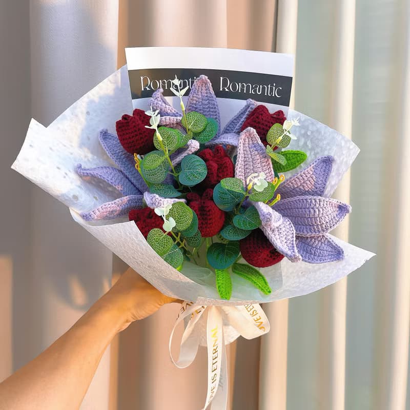 手作鉤織花束