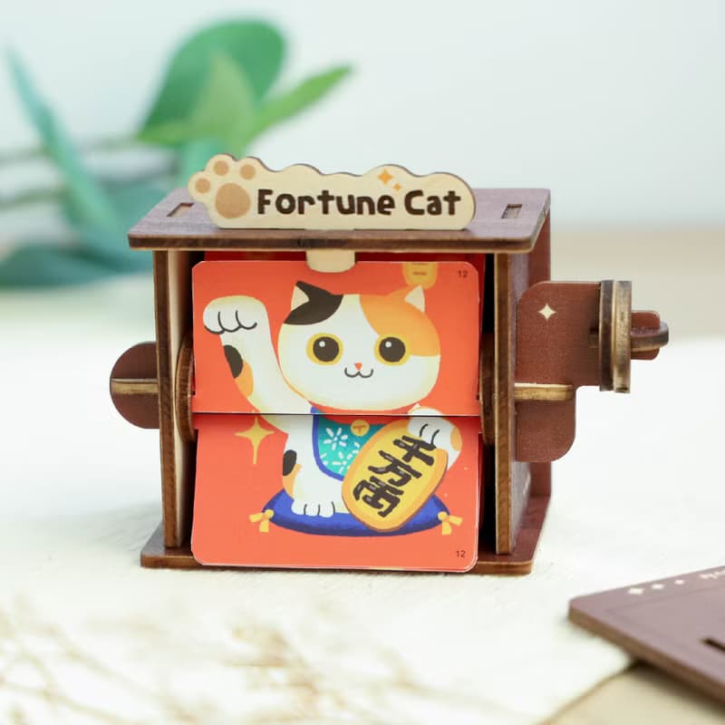 【轉轉映畫】開運招財貓 - DIY / 翻頁動畫機 / 台灣景點