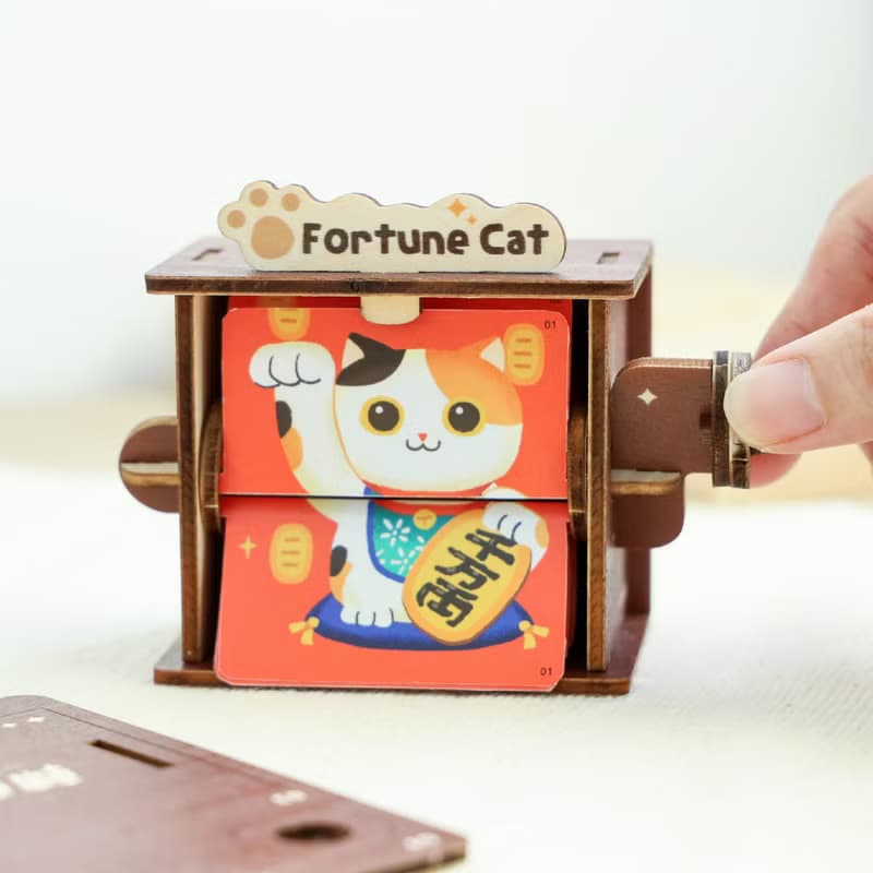 【轉轉映畫】開運招財貓 - DIY / 翻頁動畫機 / 台灣景點