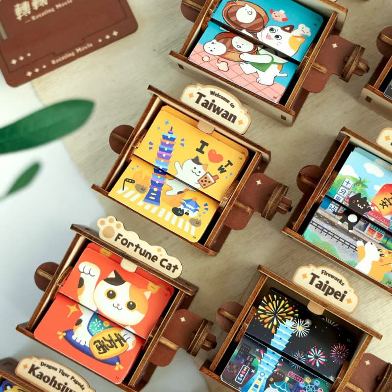 【轉轉映畫】開運招財貓 - DIY / 翻頁動畫機 / 台灣景點