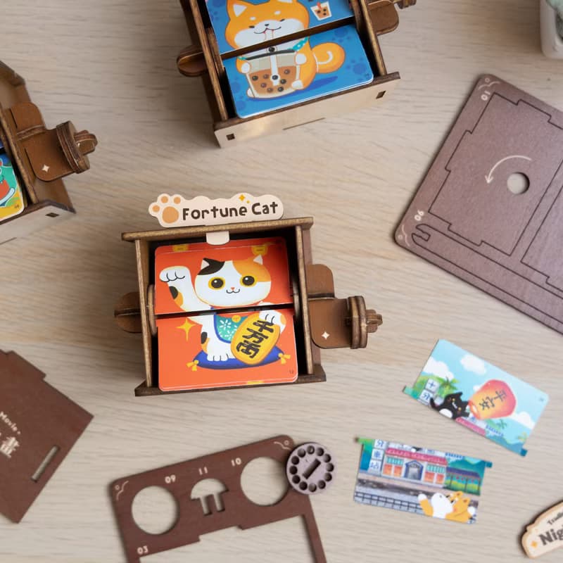 【轉轉映畫】開運招財貓 - DIY / 翻頁動畫機 / 台灣景點