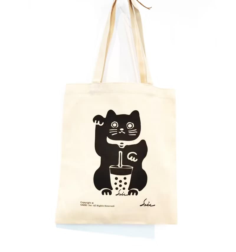 招財貓 lucky cat 台灣 托特包 環保袋 手拿 手提袋 提袋八安