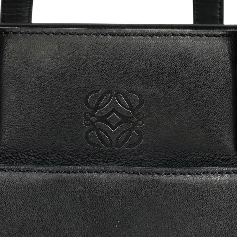 【 日本直送　名牌中古包 】LOEWE ロエベ ハンドバッグ ダークネイビー レザー vintage ヴィンテージ オールド fgfjhr